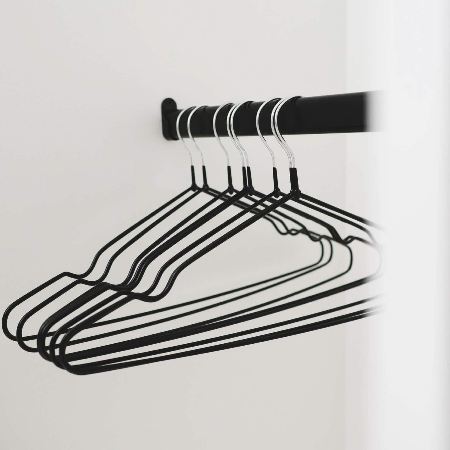 Coat Hanger - 10pk - Living LaundryHGR - RUB - 10 - BLK