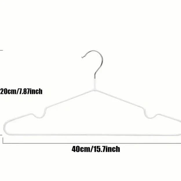 Coat Hanger - 10pk - Living LaundryHGR - RUB - 10 - Wht
