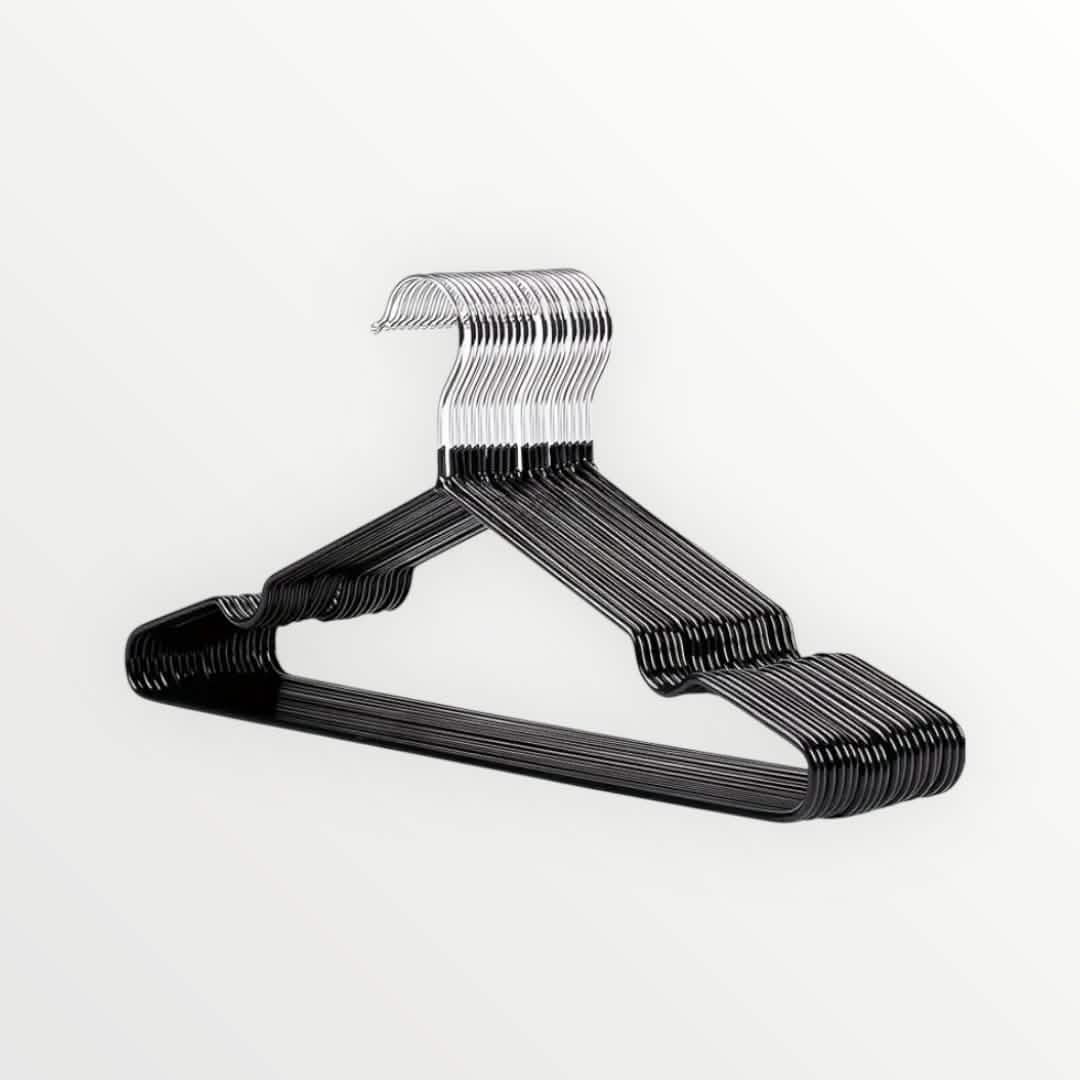 Coat Hanger - 10pk - Living LaundryHGR - RUB - 10 - BLK