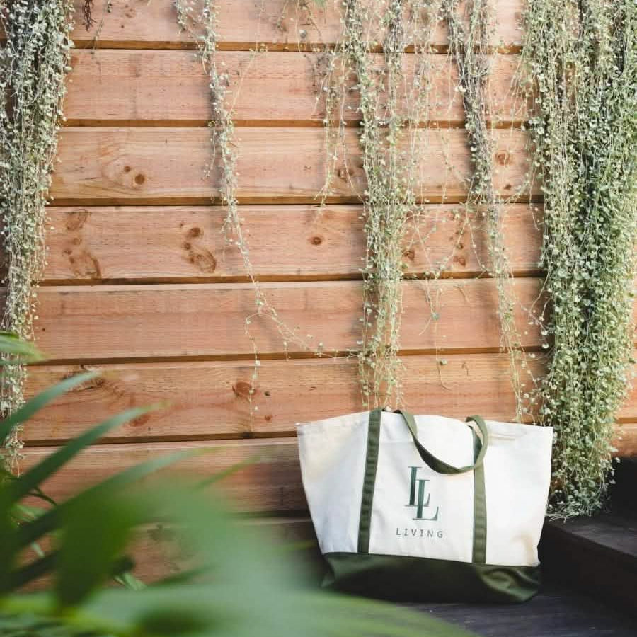 Extra Large Canvas Tote Bag - Living LaundryLBG - NAT - ZIP