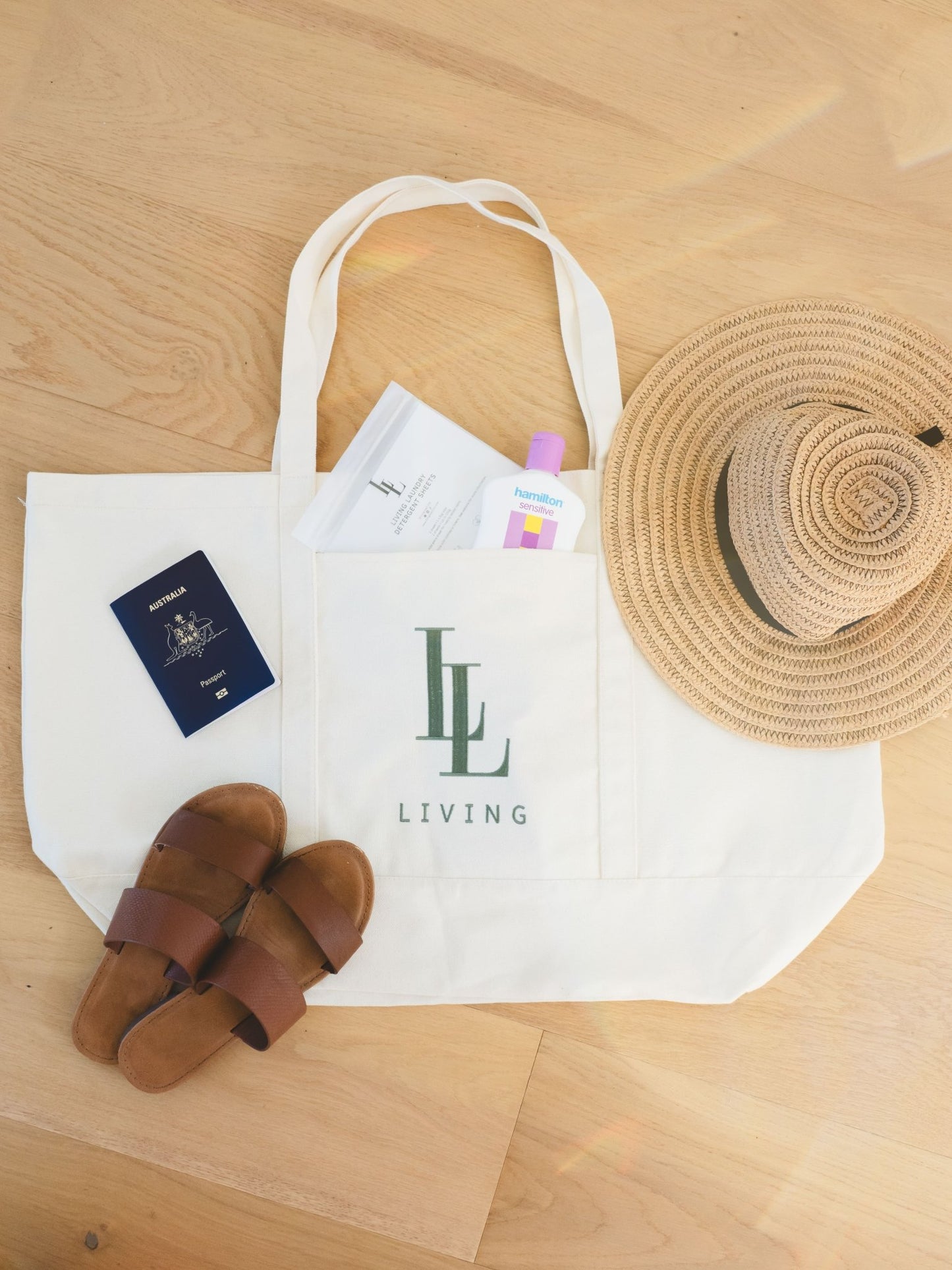 Lifestyle Canvas Tote Bag - Extra large - Living LaundryLBG - NAT - ZIP