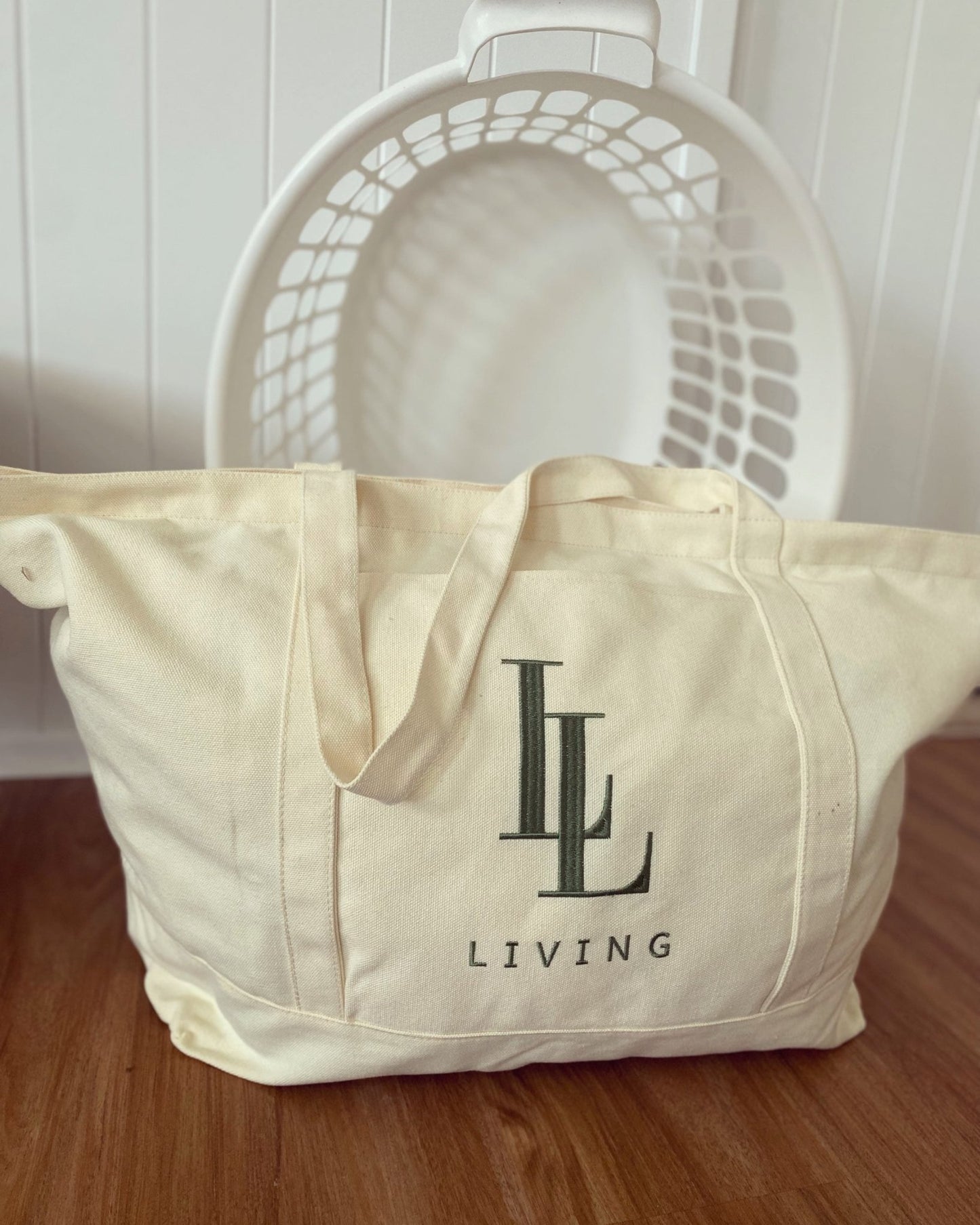 Lifestyle Canvas Tote Bag - Extra large - Living LaundryLBG - NAT - ZIP