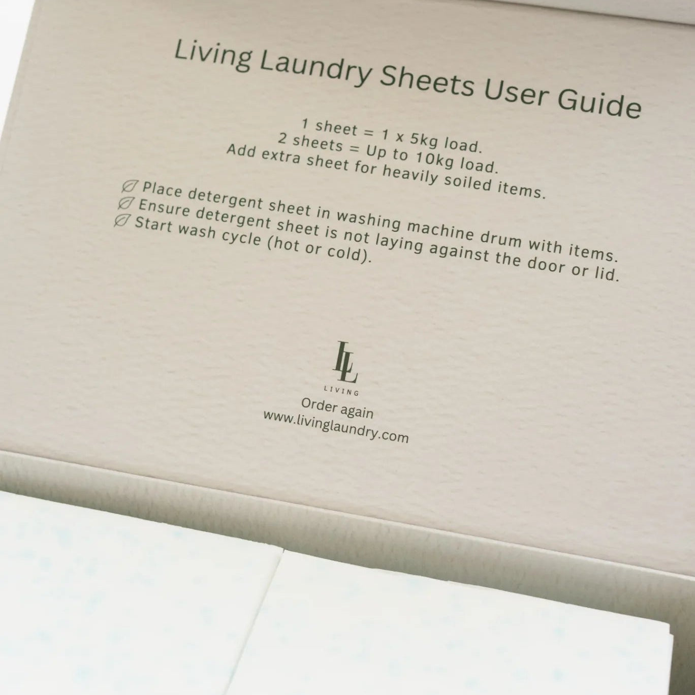 VALUE Box Detergent Sheets - 100 sheets - Living LaundryLDS100-US