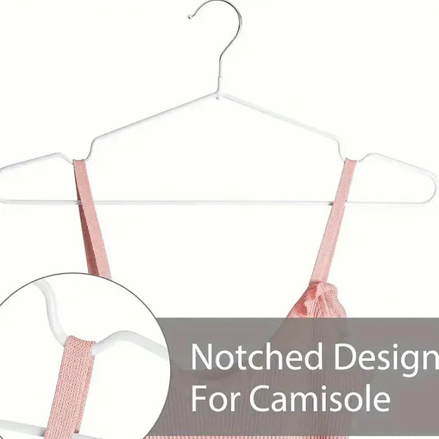 coat hanger showing notch for dress strap
