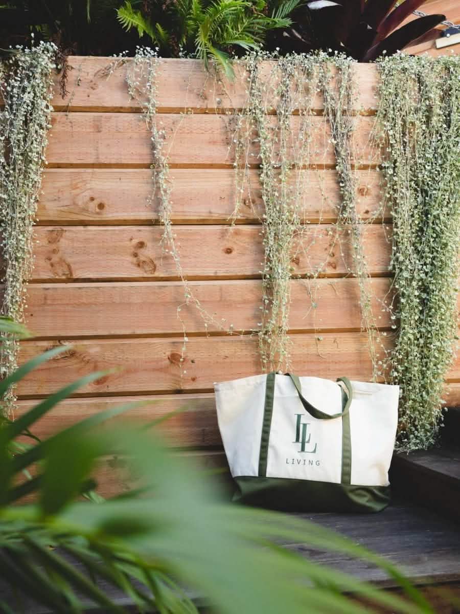 Extra Large Canvas Tote Bag - Living LaundryLBG - NAT - ZIP